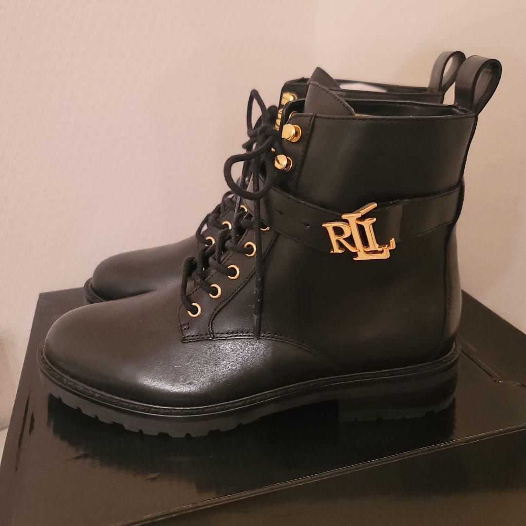 LAUREN RALPH LAUREN レースアップレザーブーツ