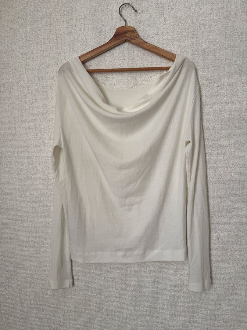 トップス Scheat 2way drape tops_white