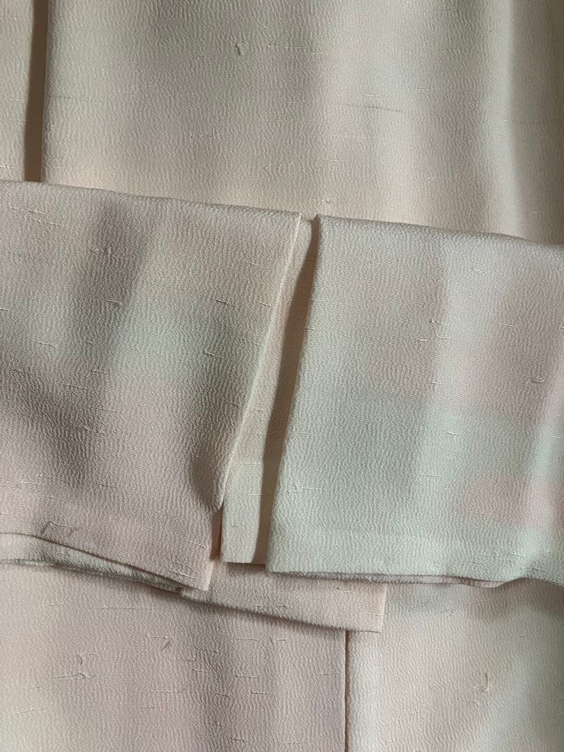 鬼しぼ縮緬　暈しピンク　正絹 長襦袢