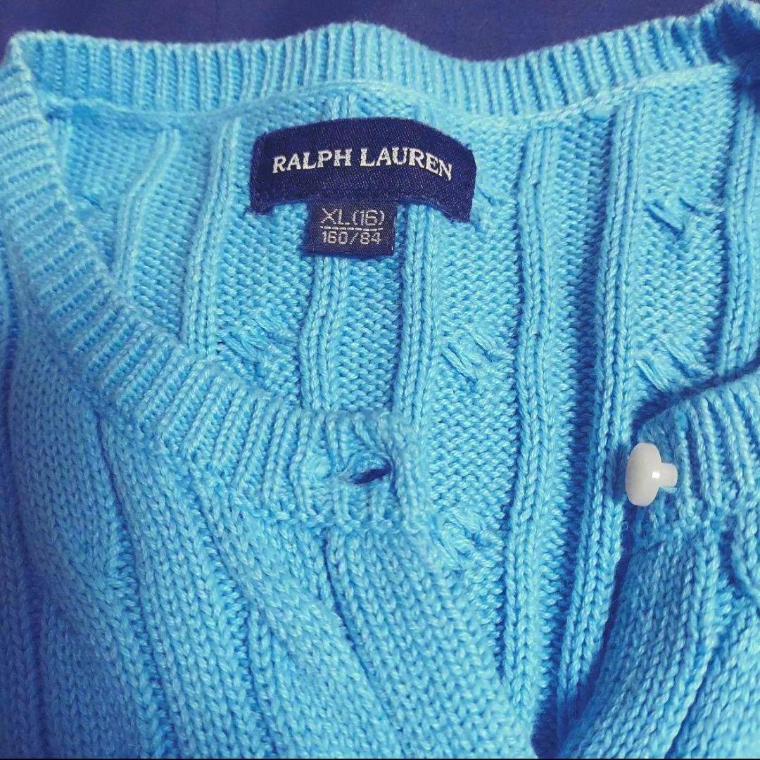 ラルフ Ralph Lauren ケーブルニット XL ペプラム カーディガン