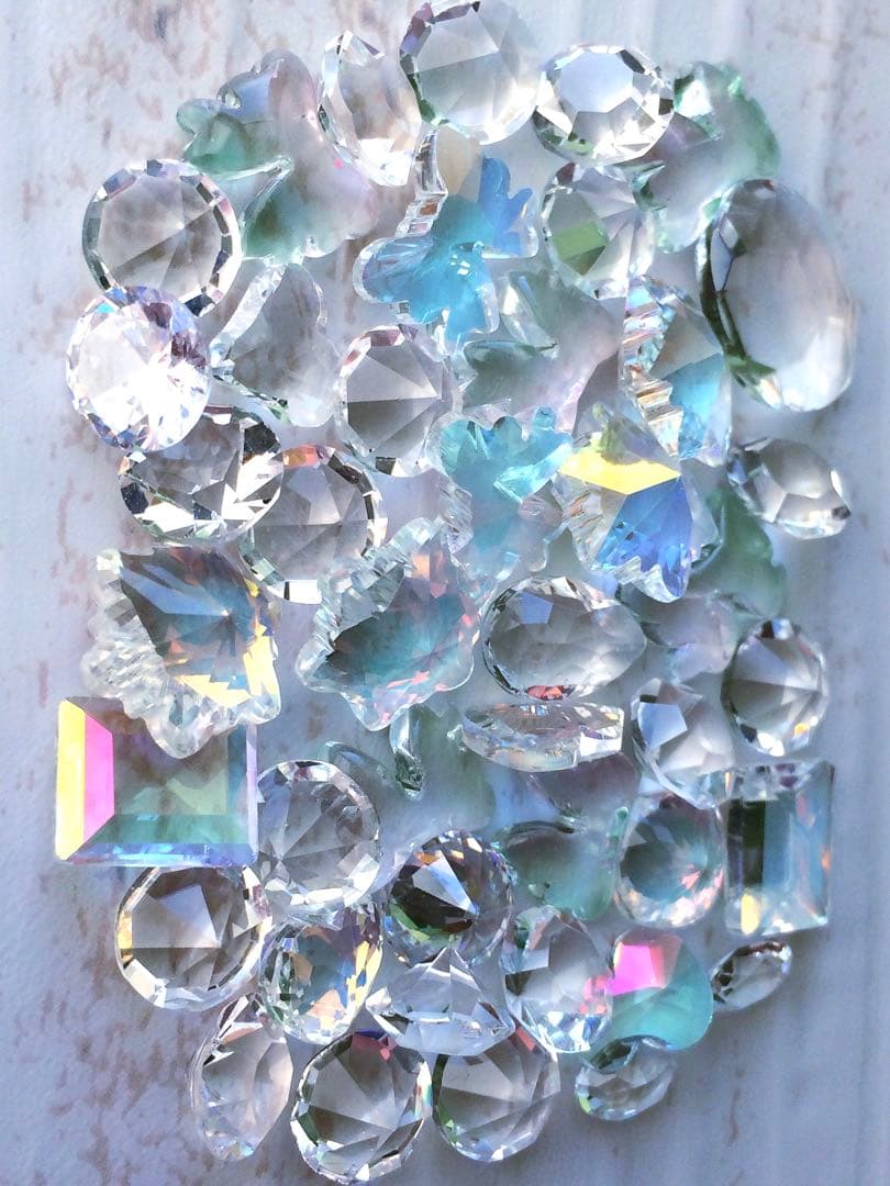 ✧1点物✧高級ガラス✧クリア＆AB✧ガラスビジュー✧クリスタルガラス✧アソート✧