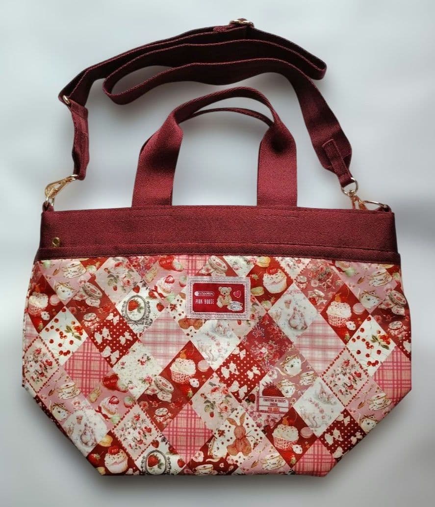 PINK HOUSE　BUCKET TOTE　ダイヤモンドパターン トートバッグ