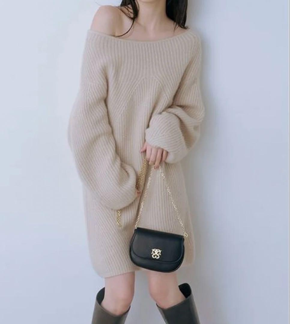 スナイデル ラクーンニットワンピース