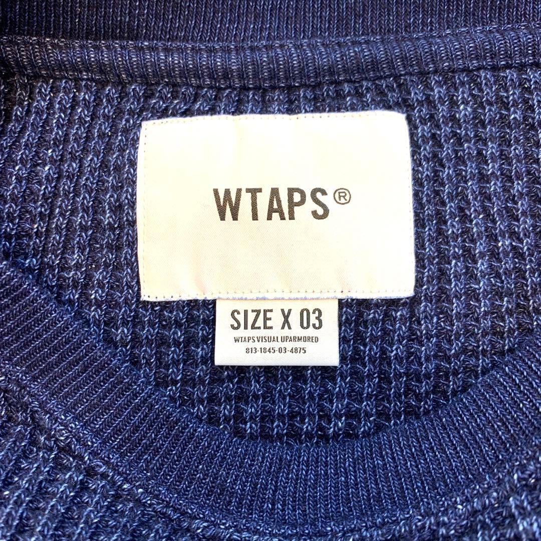 美品 WTAPS ダブルタップス ワッフルインディゴ 221ATDT-CSM01