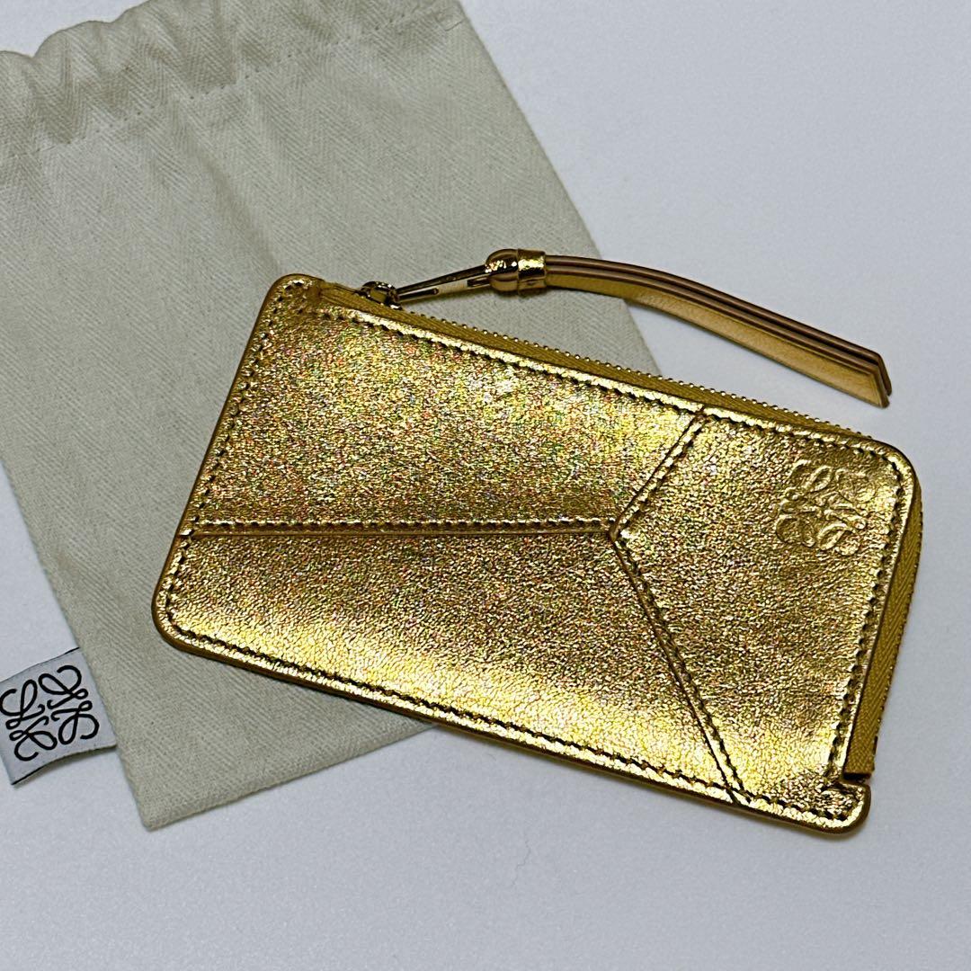 LOEWE パズル カードホルダー ゴールド 金運