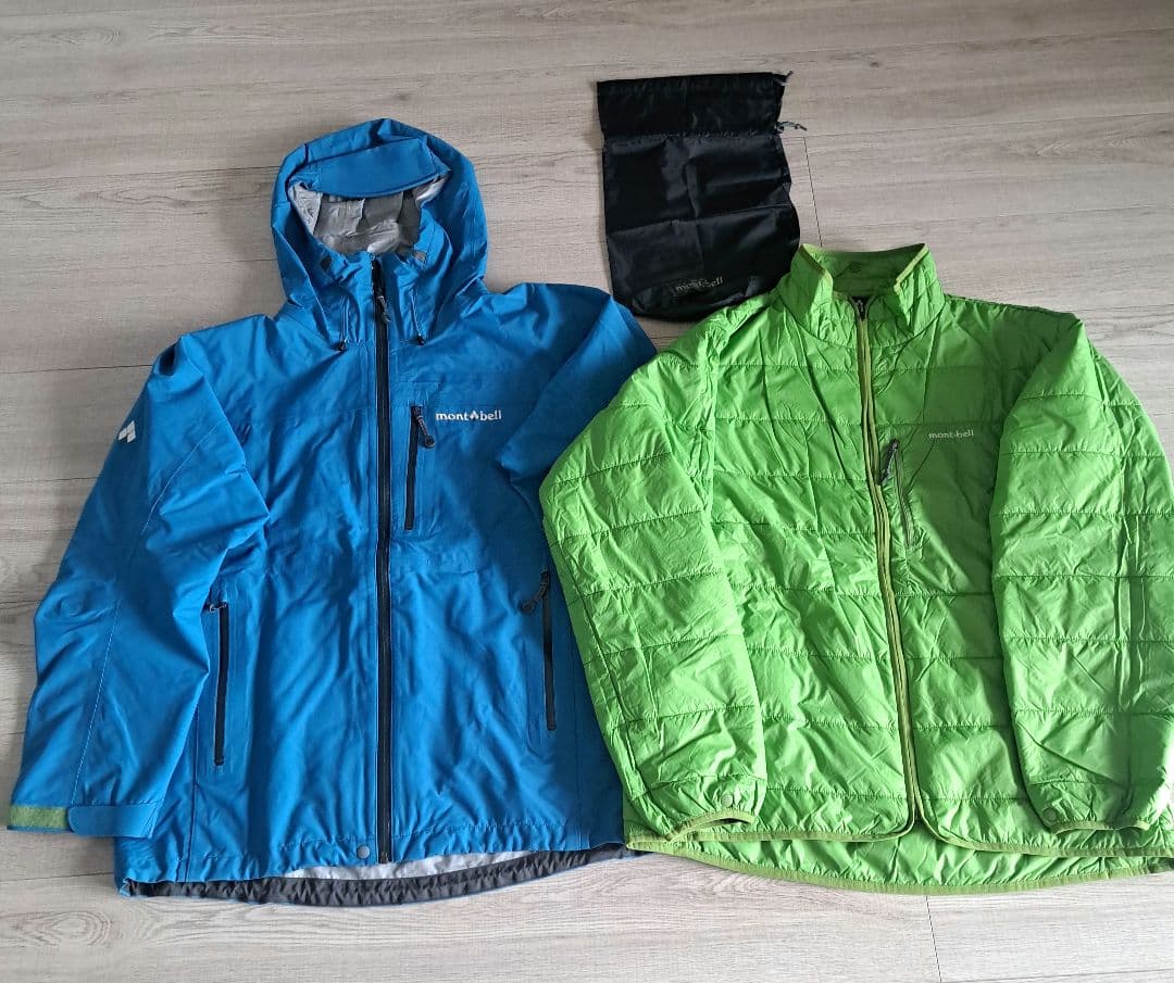 美品　モンベル　スキー/登山　アウター　　3in1 ブルー