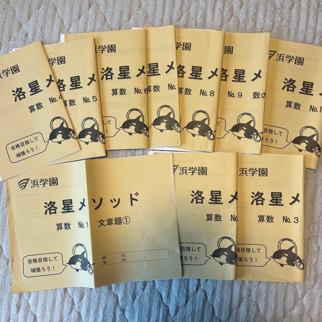 浜学園2025年洛星メソッド 算数国語理科社会四科小6 全巻セット