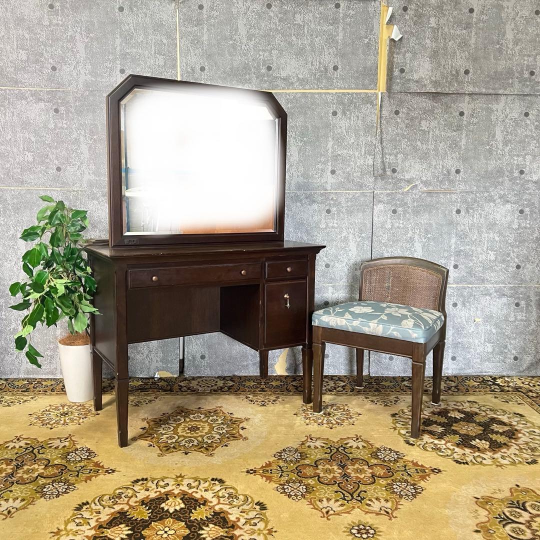 ꧁マルニ木工 maruni꧂ドレッサー&チェアセット 鏡 化粧台 ミラー メイク