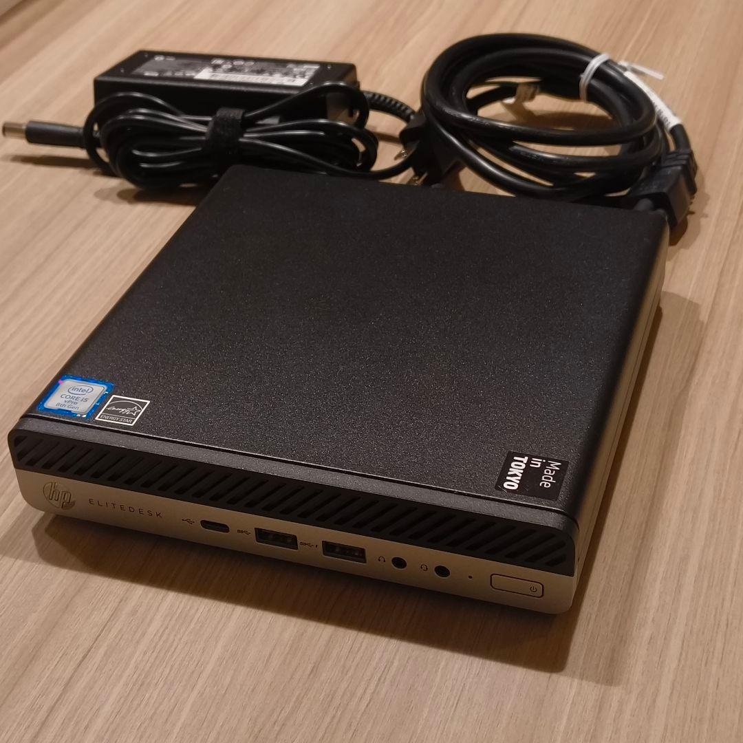 ミニPC HP EliteDesk800G4 i5 8500T 8GB Wifi