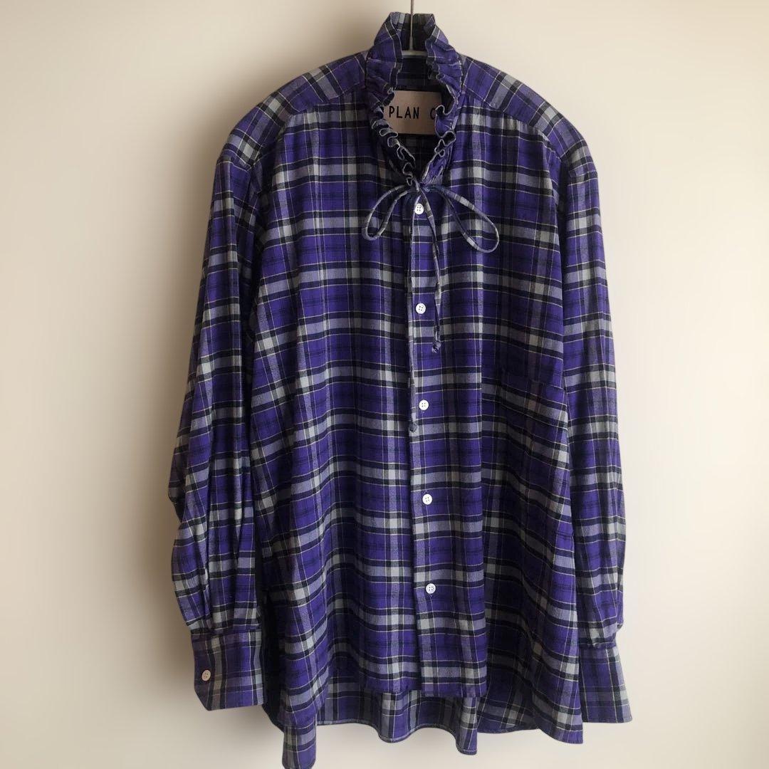 PLAN C プランシー　ブラウス　ネルシャツ　チェック　マルニ