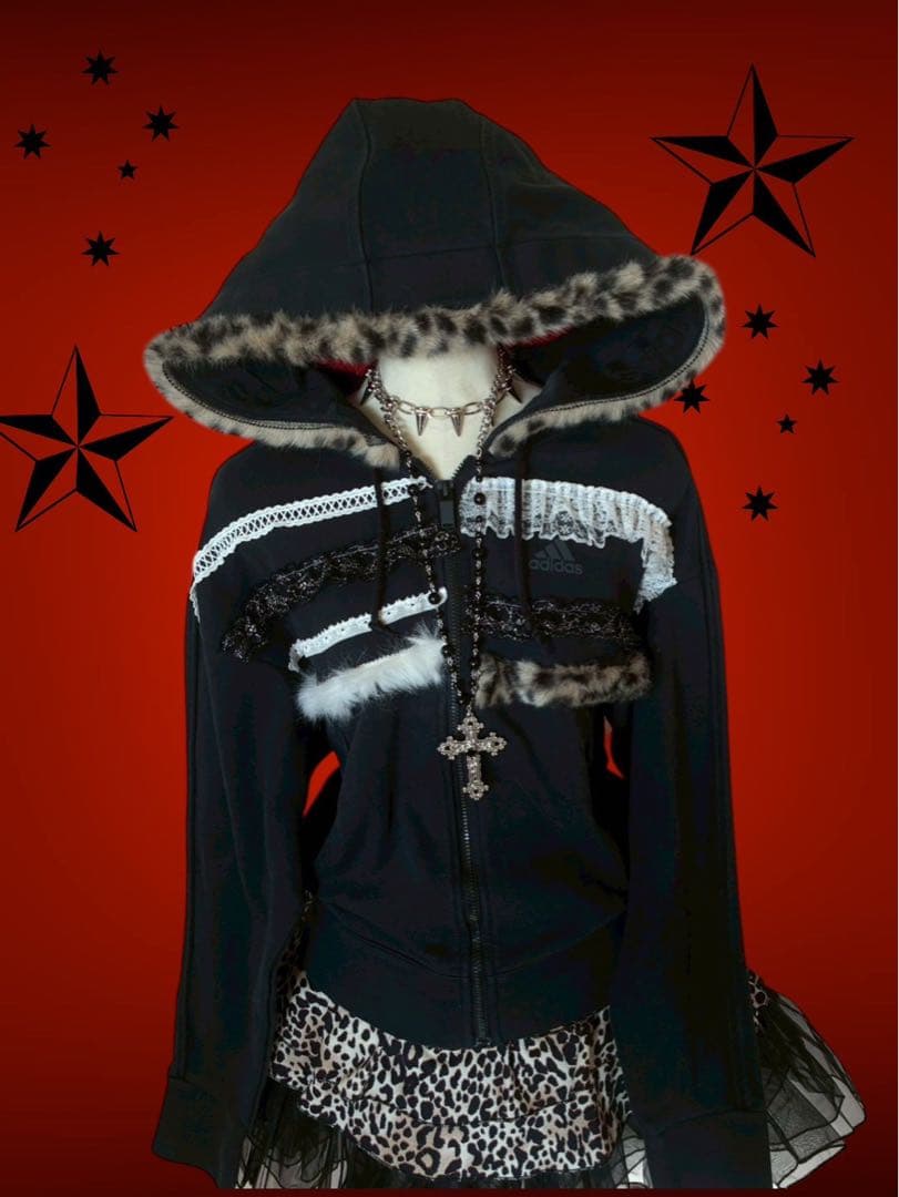 レア✴︎adidasファーリメイク00sy2k 平成ギャル　ゴシックレースNANA