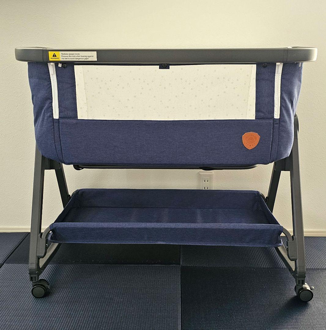 【美品】HZDMJ ベビーベッド ネイビー