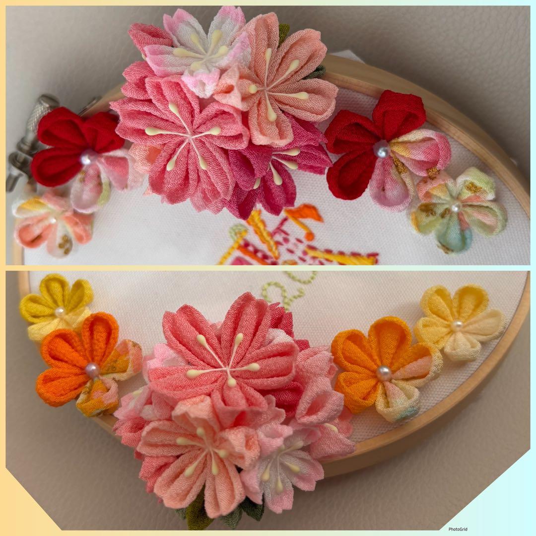 専用　命名書　つまみ細工　刺繍　ネームボード　名前旗　オーダー