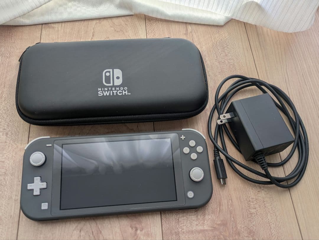 Nintendo Switch Lite 本体 充電器 ケース付き グレー