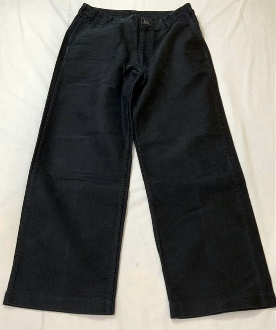 AURALEE オーラリー フィンクスモールスキン ワイドパンツ 黒 4