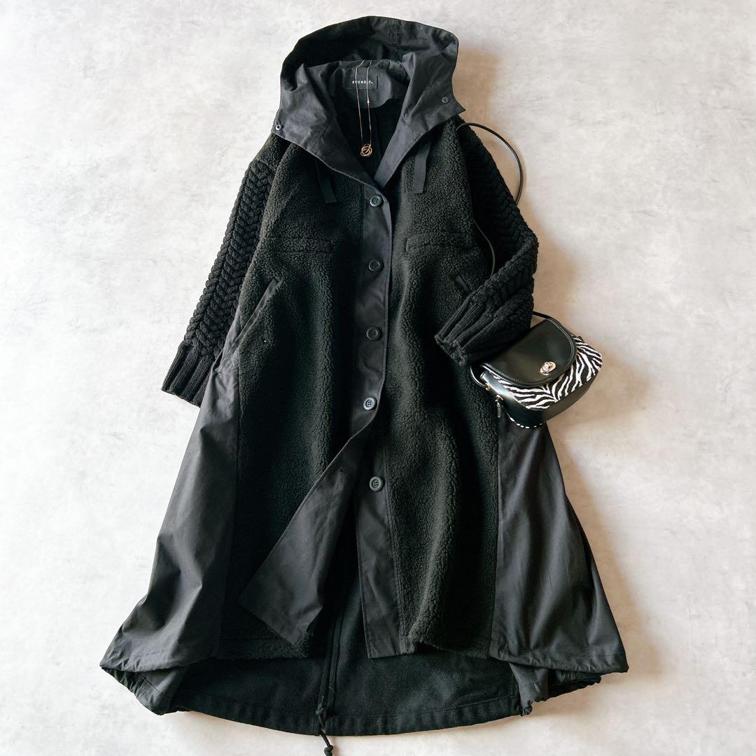 定価6.4万☆スタンブリー　 ロングコート　異素材MIX マキシ丈　モッズコート