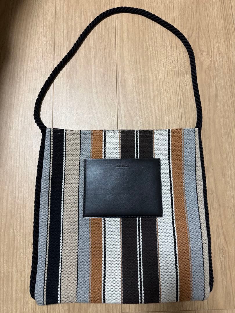 JIL SANDER 20SS ストライプショルダーバッグ