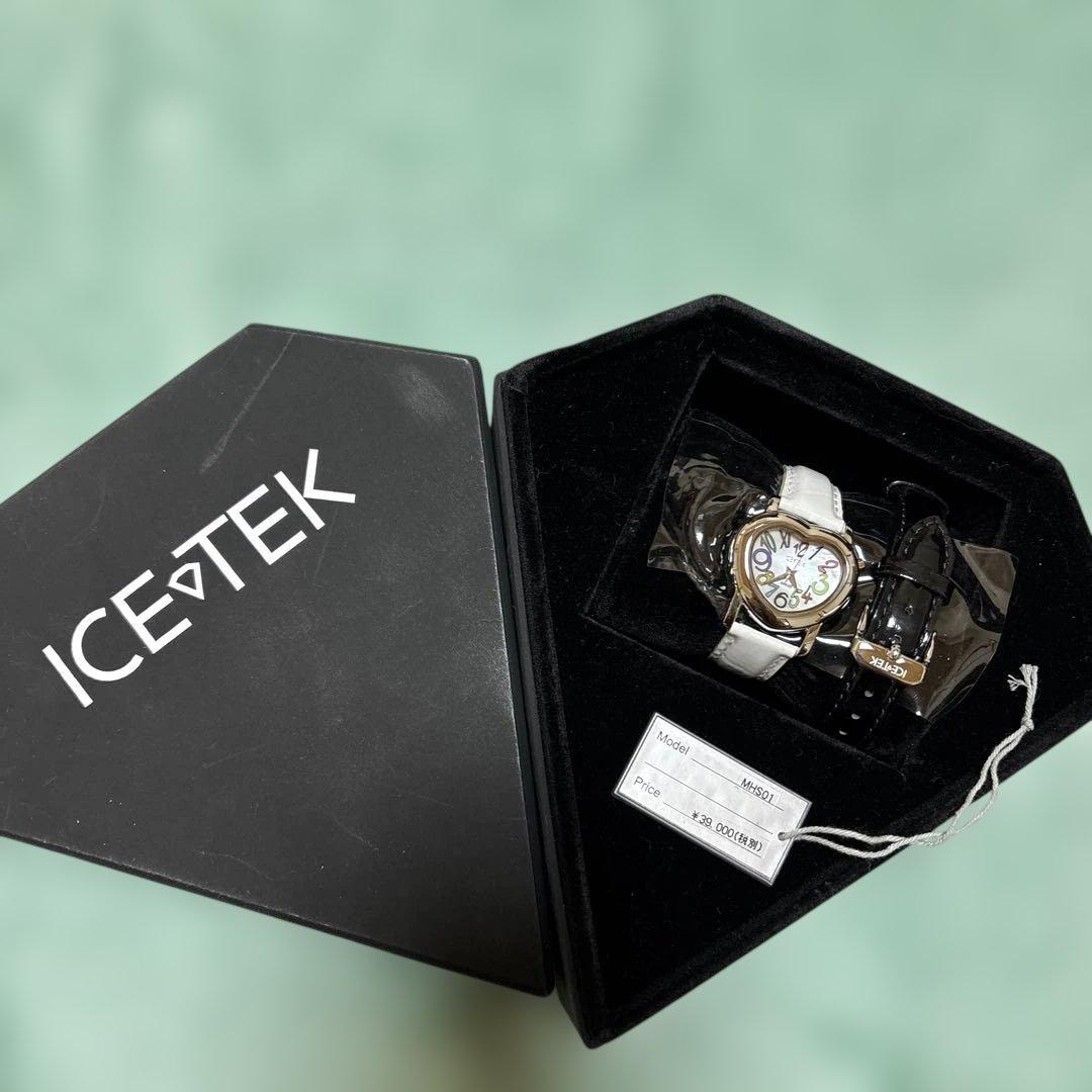 ICE TEK MHS01 ハート型時計 ホワイト/ブラック ⭐︎占い付き