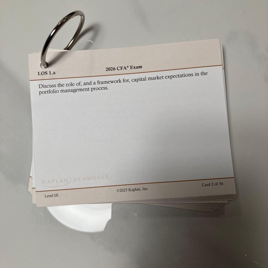 語学・辞書・学習参考書 Kaplan Schweser CFA level3 Flashcards