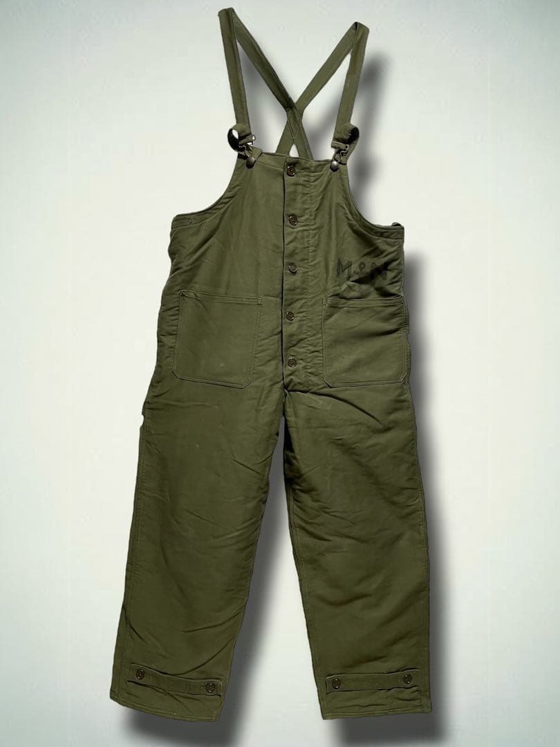 50s フランス海軍 デッキパンツ 防寒 極暖 オーバーパンツ 作業用