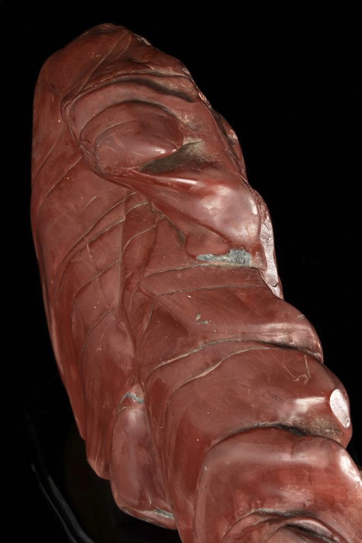 赤石 赤色天然石 レバー鑑賞石 水石 原石 鑑賞石 飾石 美石 台座付