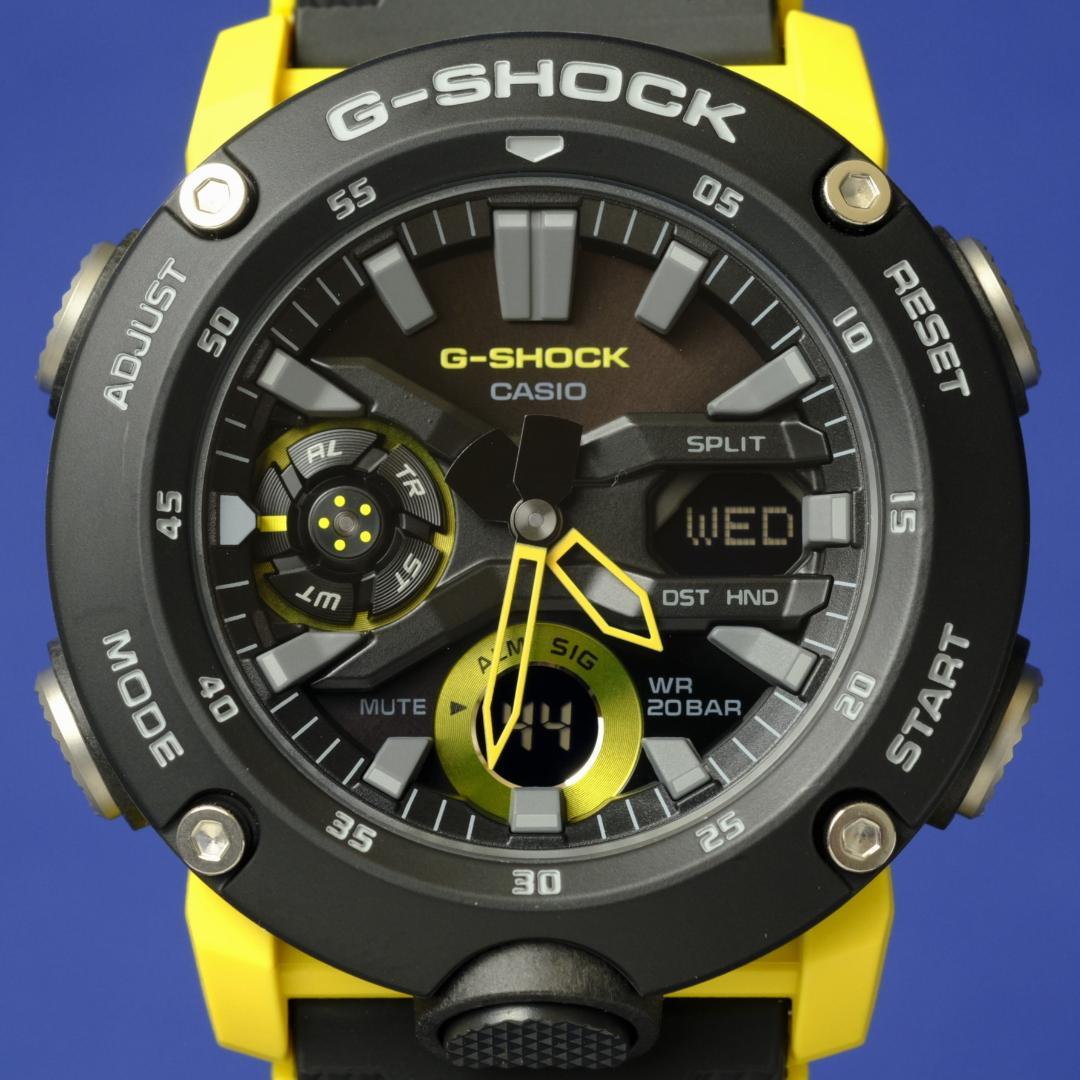 【美品】G-SHOCK GA-2000 ブラック×イエロー／箱有り (123)