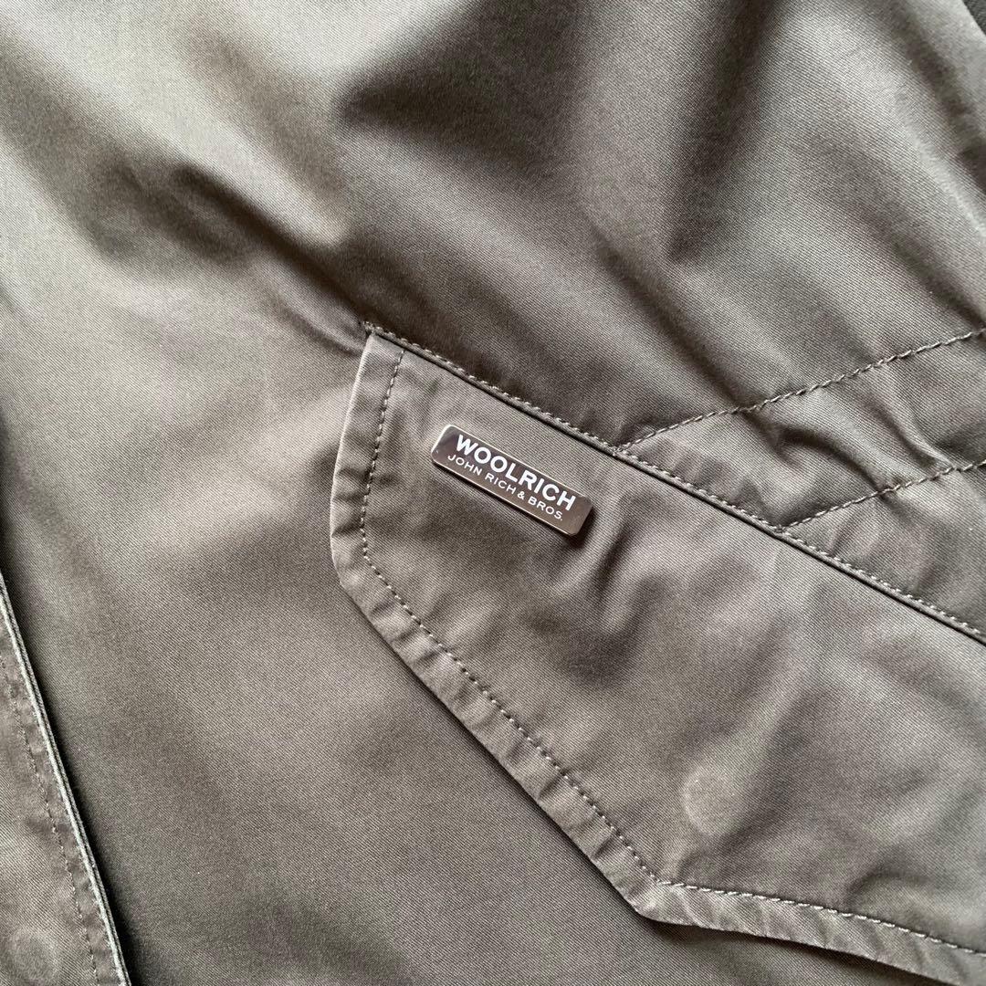 ウールリッチ 中綿ライナー付 モッズコート ラビットファー カーキ XS