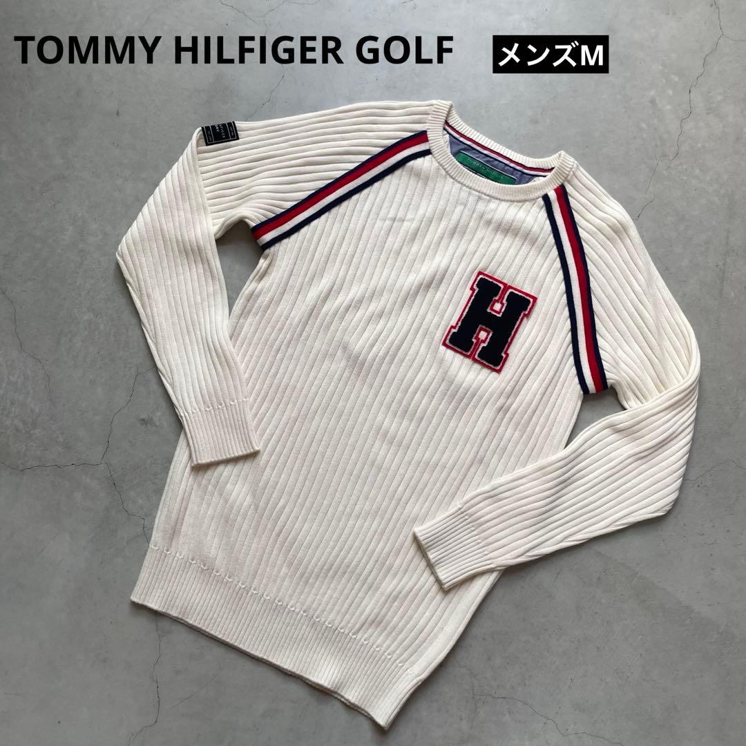   GOLF クルーネックリブ編みセーター　メンズM