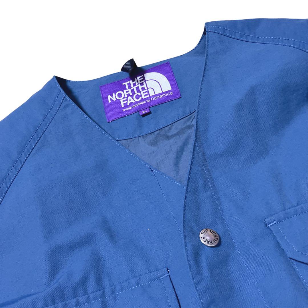 美品　ノースフェイスパープルレーベル　XL 青　マウンテンウインドカーディガン