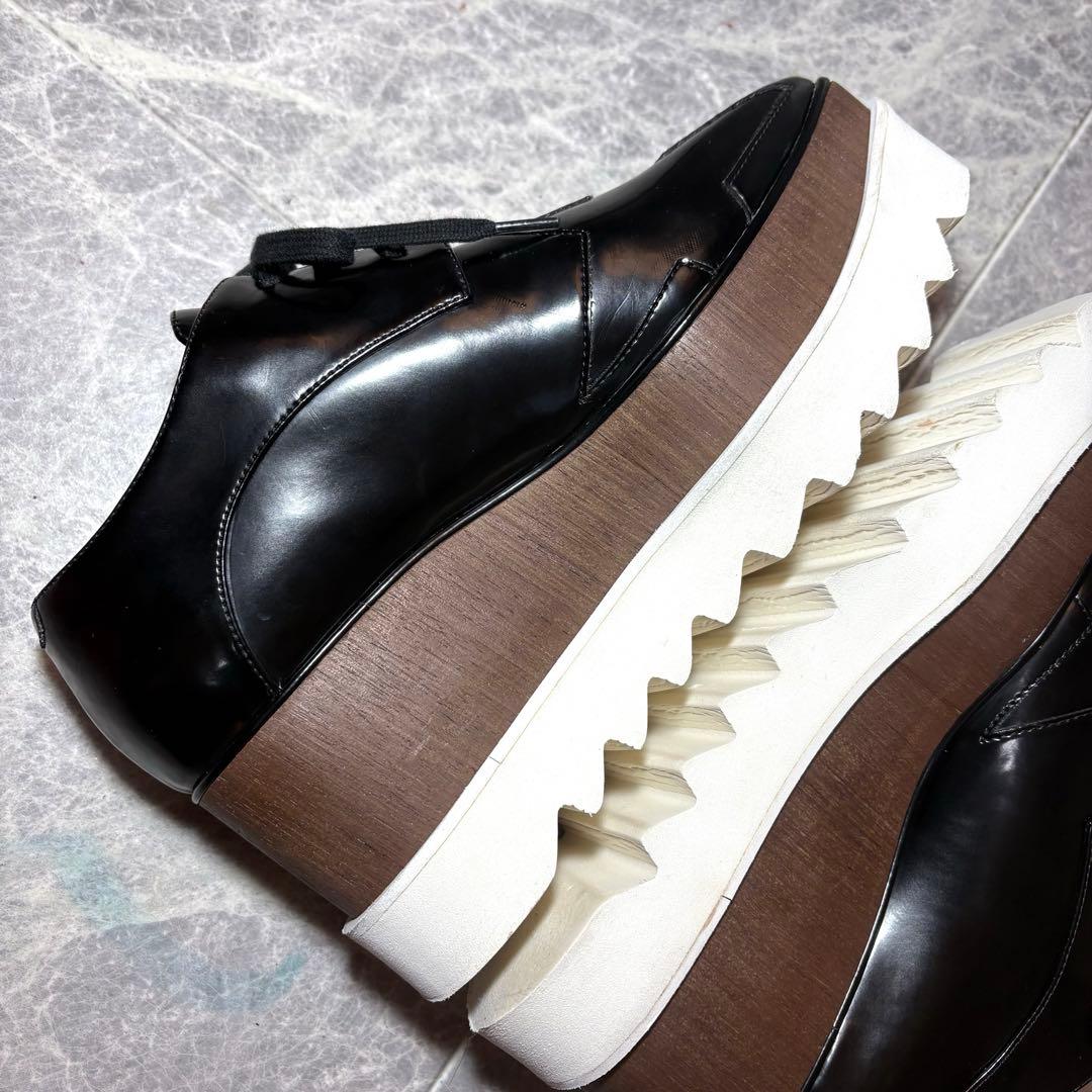 ⭐︎ステラマッカートニー⭐︎ エリス　厚底　シューズ　36 ブラック　黒　星