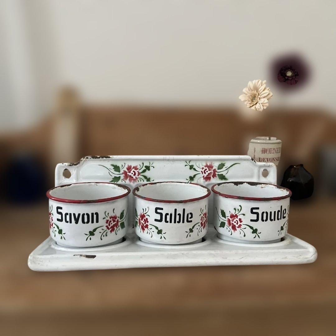 アンティーク サボンラック　レア　花柄