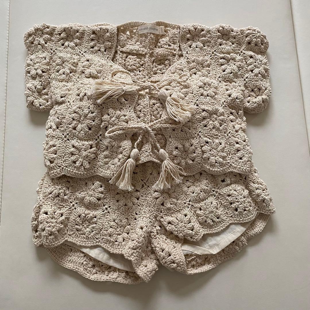 【omochi】son and daughter セットアップ 3-4Y