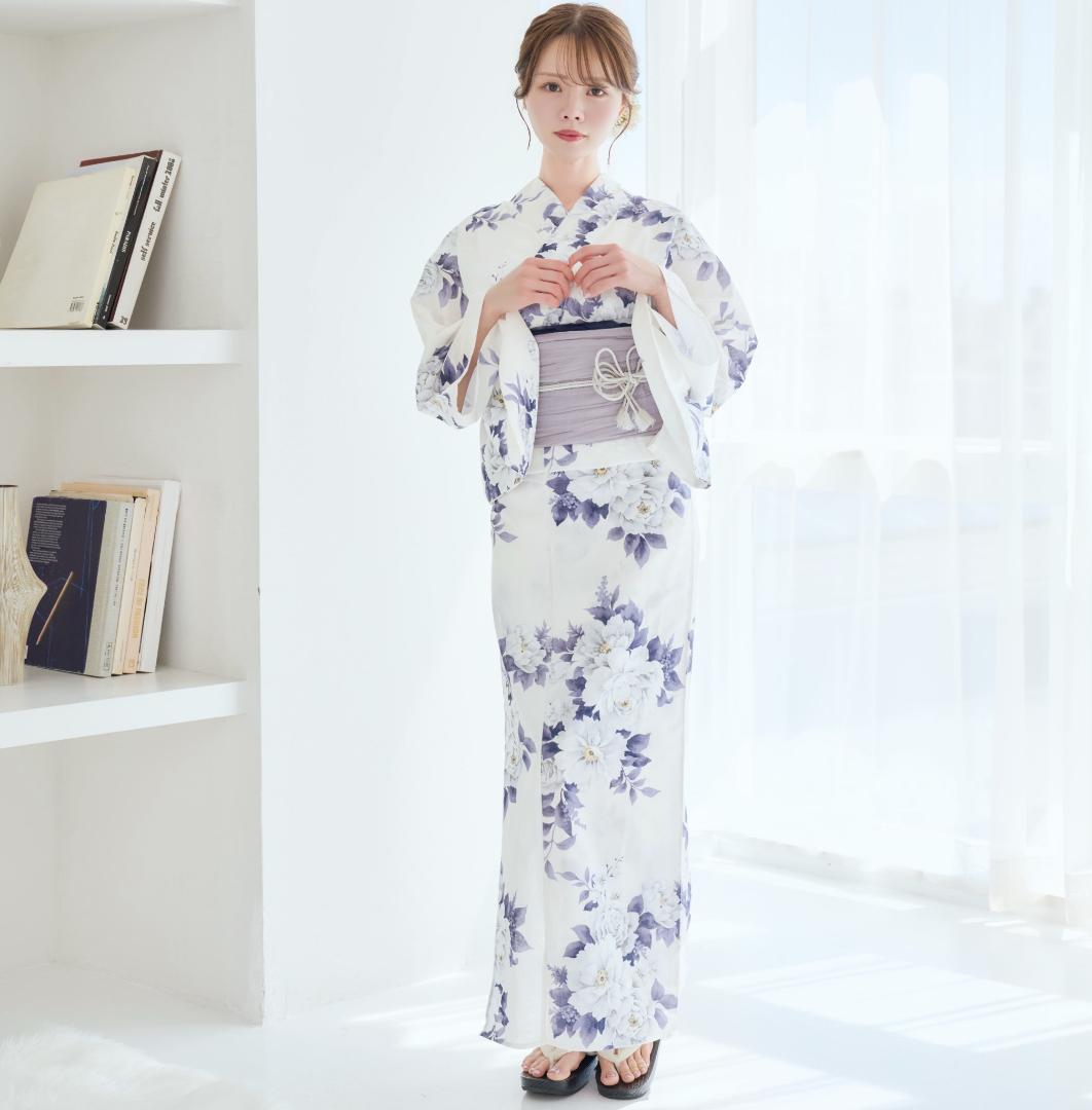 新品 浴衣 セット 浴衣セット ゆかた レディース 大人 水色 白 Y5-2