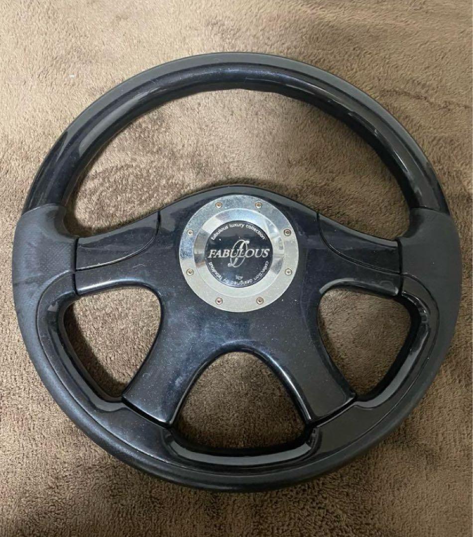 最終値下げFABULOUS ステアリング 5本スポーク ブラック