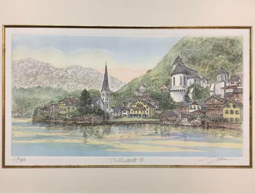 絵画・額縁・版画・織田 義郎・新品未使用・ハルシュタットⅢ・美術品・インテリア