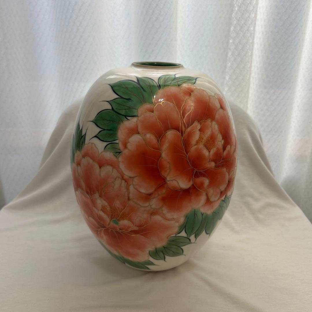 ★ haru★陶葊　花瓶　牡丹　陶あん