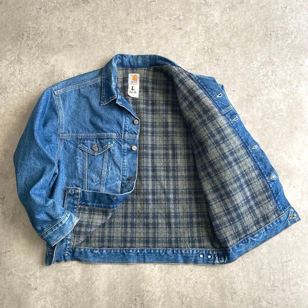 カーハート デニム トラッカー ジャケット USA製 L