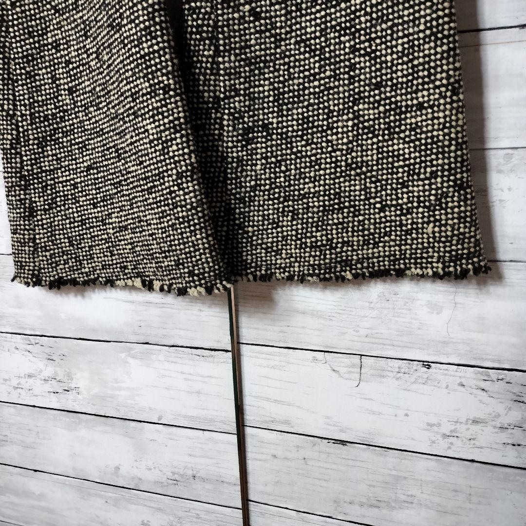 トリココムデギャルソン ツイード生地 フレアパンツ ブーツカット ウール毛