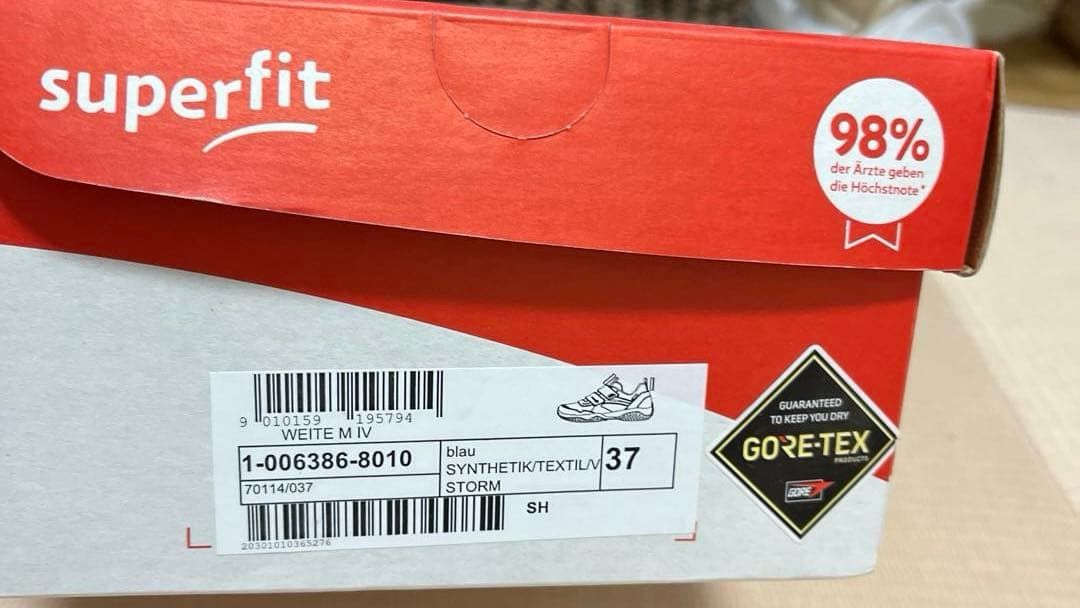 superfit GORE-TEX ベルト式キッズシューズ ネイビー/ブルー