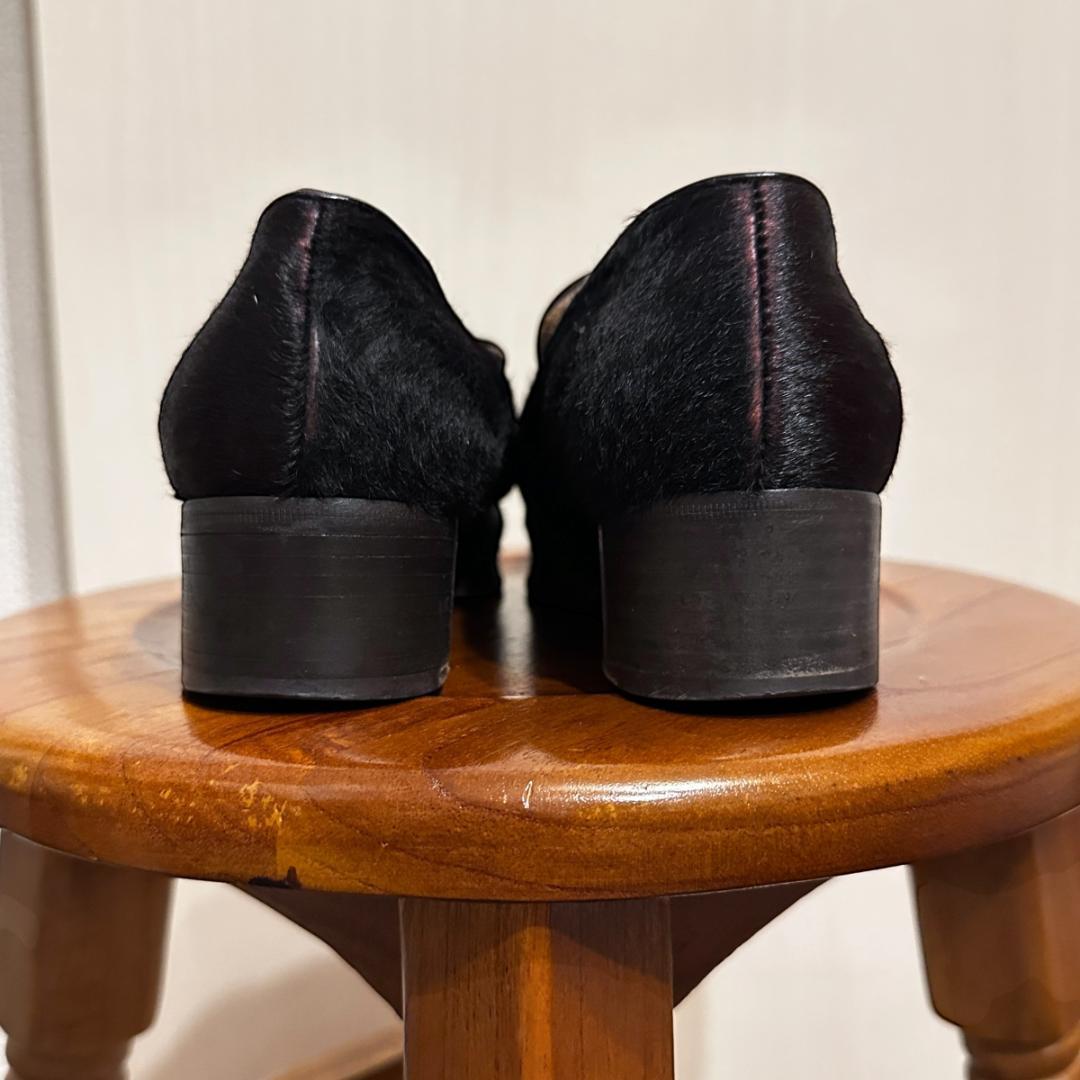 【GUCCI】ハラコ ローファー ブラウン サイズ6 / sh151