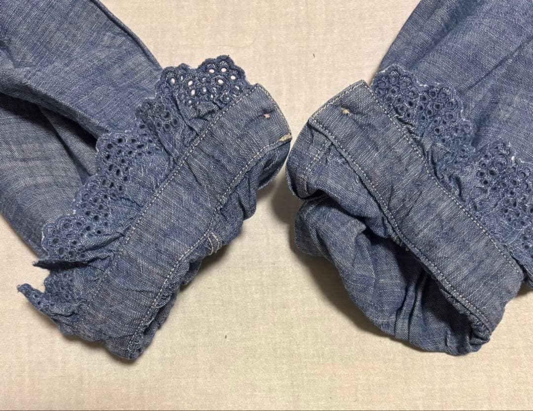 45rpm フリルシャツ(藍インディゴ)