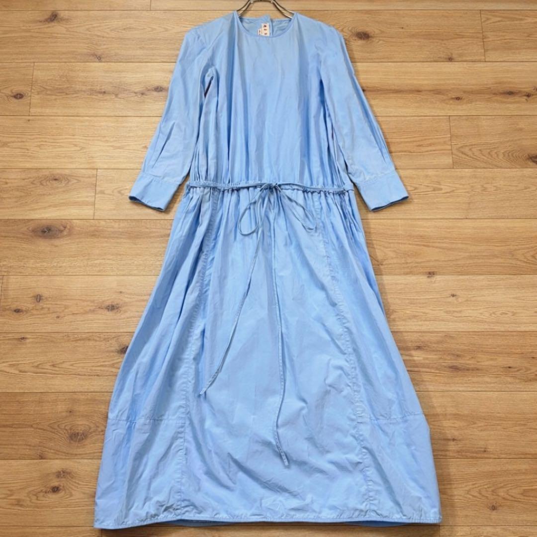 マルニ ワンピース　ウエストリボン　ロング