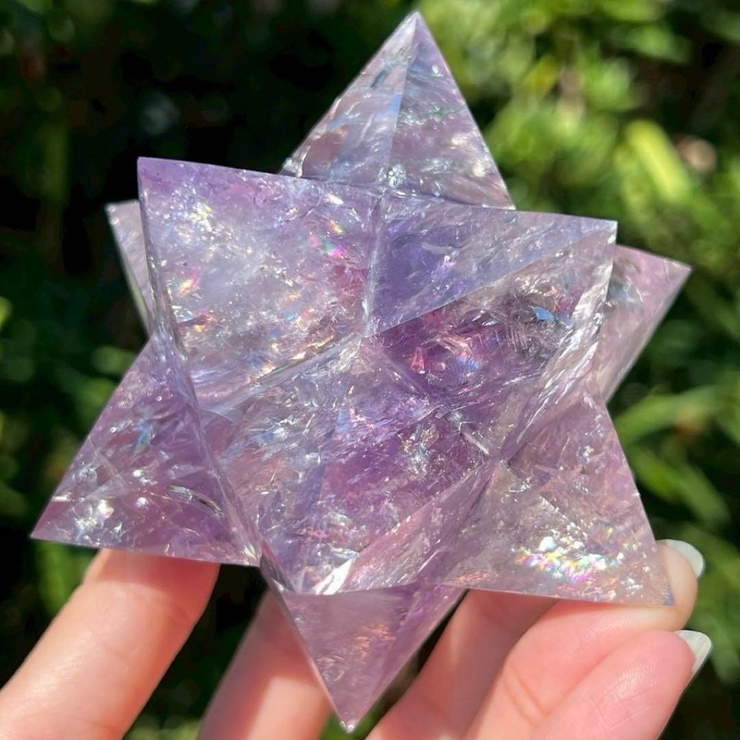 ✳️専用‼️☆価値ある逸品☆透明度と美々クラック☆究極形状☆アメジスト アステロイド