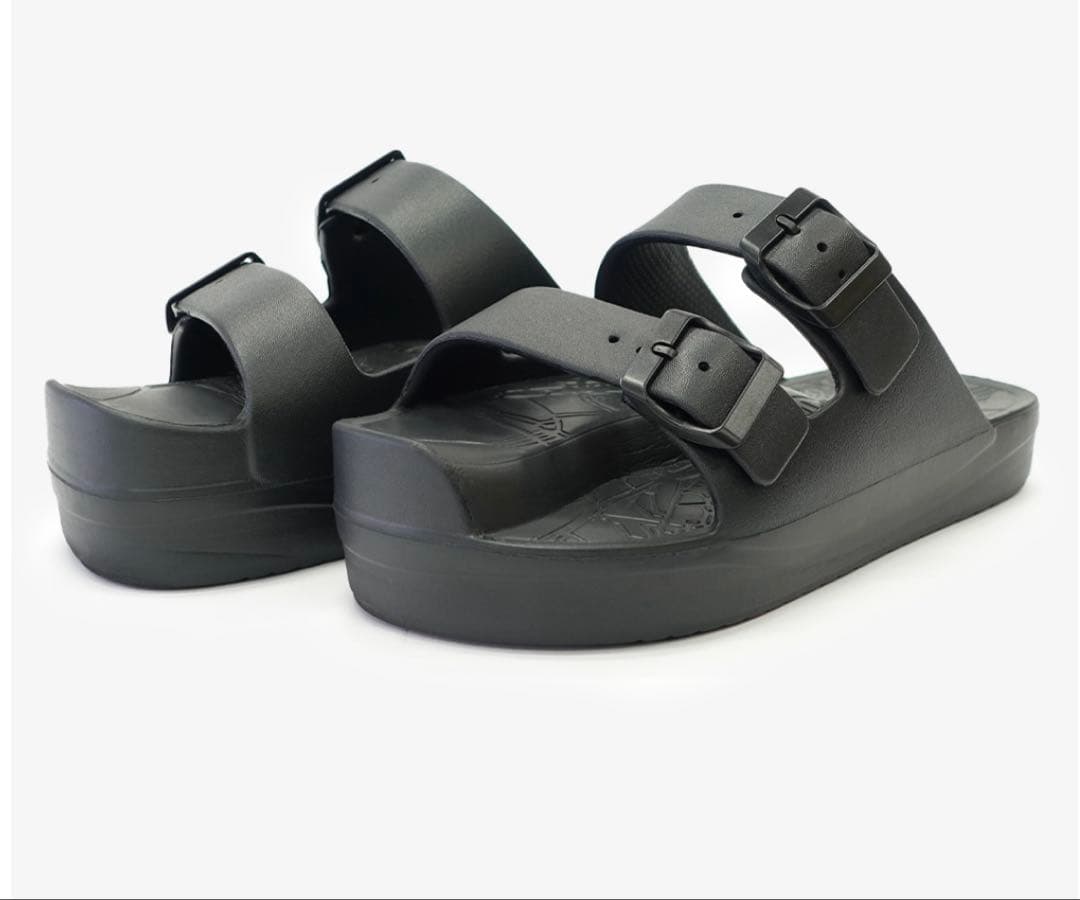 Racbaki ラクバキ イージーサンダル ラップ ブラック Mサイズ