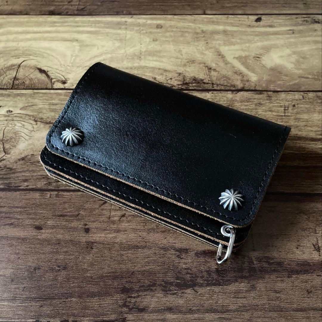 【お札を折らずに収納】ミドルトラッカーウォレット アポロコンチョ【即納品】