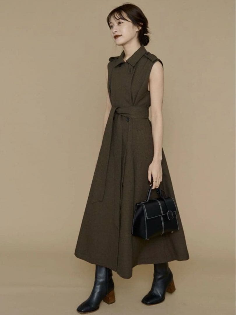 L'Or （ロル）L'or Sleeveless Coat Dress