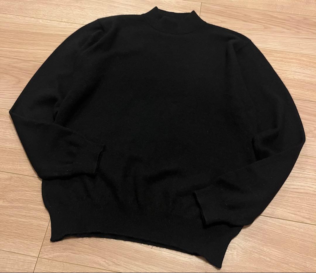 カシミヤ Pringle プリングル 黒 ブラック ニット 38 古着