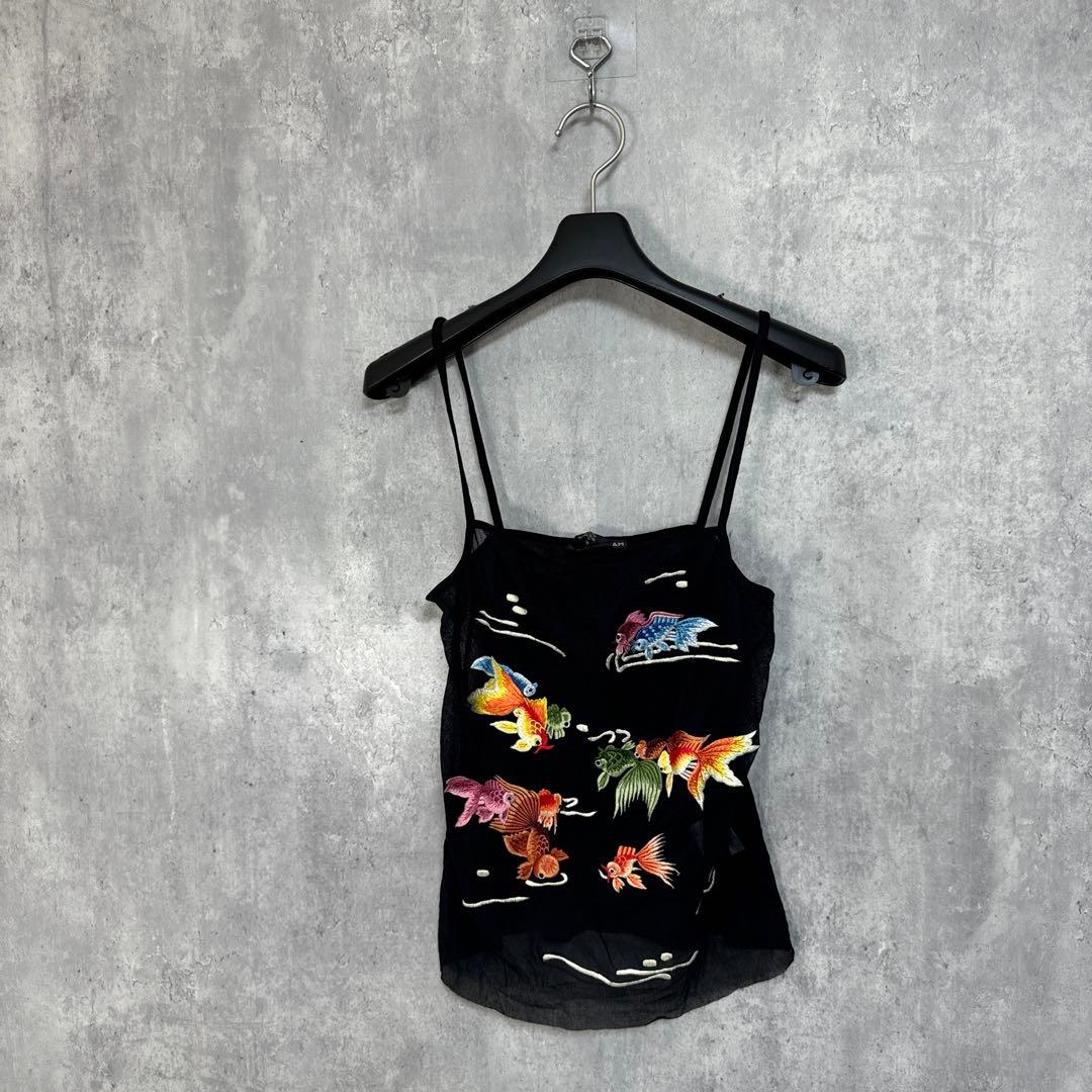 VIVIENNE TAM 金魚刺繍 パワーネット トップス 1