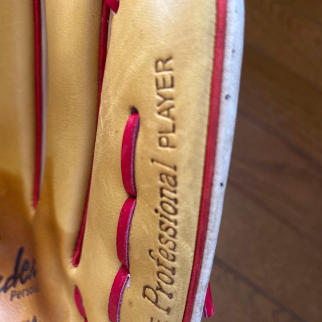 Rawlings 硬式グローブ ベージュ/赤 阪神今岡選手グラブ