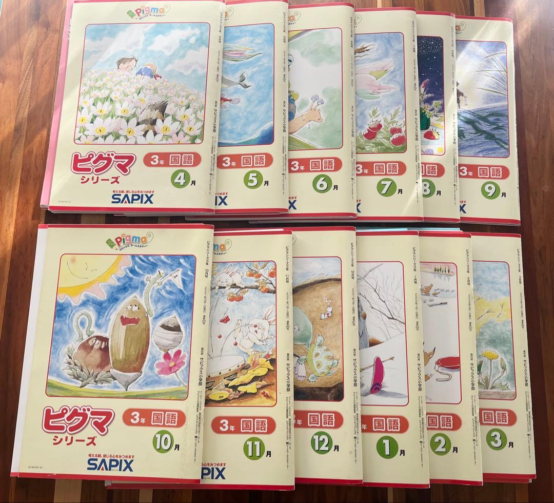 【書込無し（４月号除く）】サピックスピグマキッズくらぶ　小３年４月〜３月